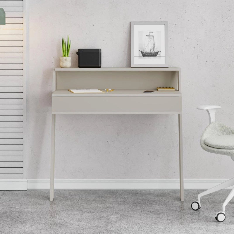 Scrivania da parete cashmere con cassetto Cowork 94 cm.