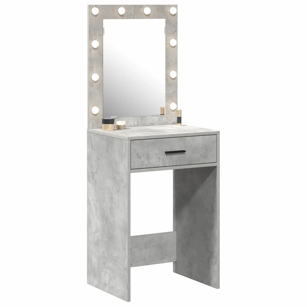 Tavolo da Trucco con cassetto Grigio cemento 50 x 41 x 135 cm 865040