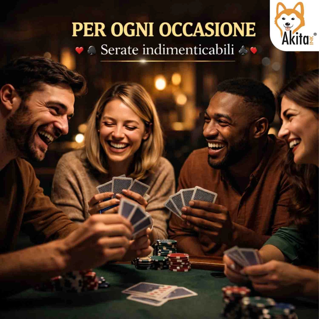 Akitaink Carte da Gioco Poker Plastificate 3 Mazzi
