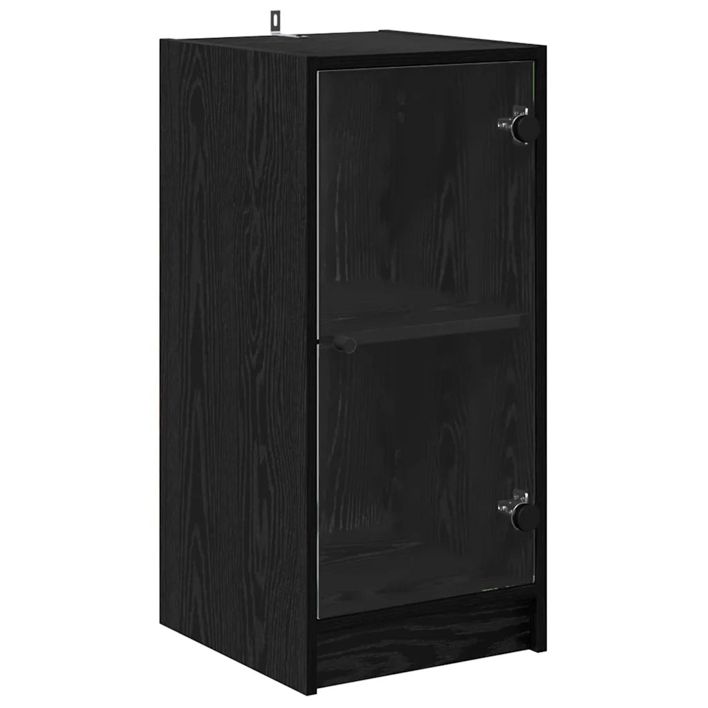 Credenza Rovere nero 35 x 37 x 76 cm Legno multistrato