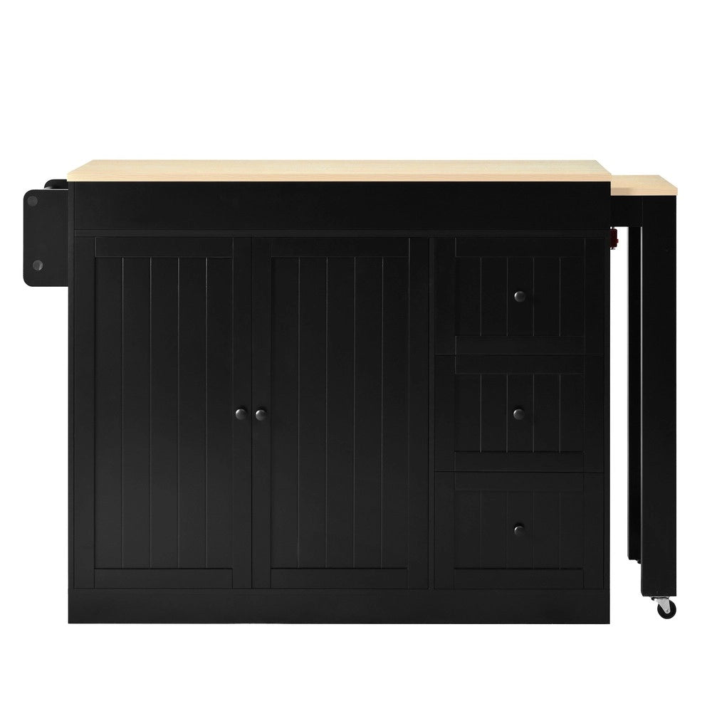 Isola Cucina su Ruote Allungabile con Cassetti ¨C Xylo ¨C Nero