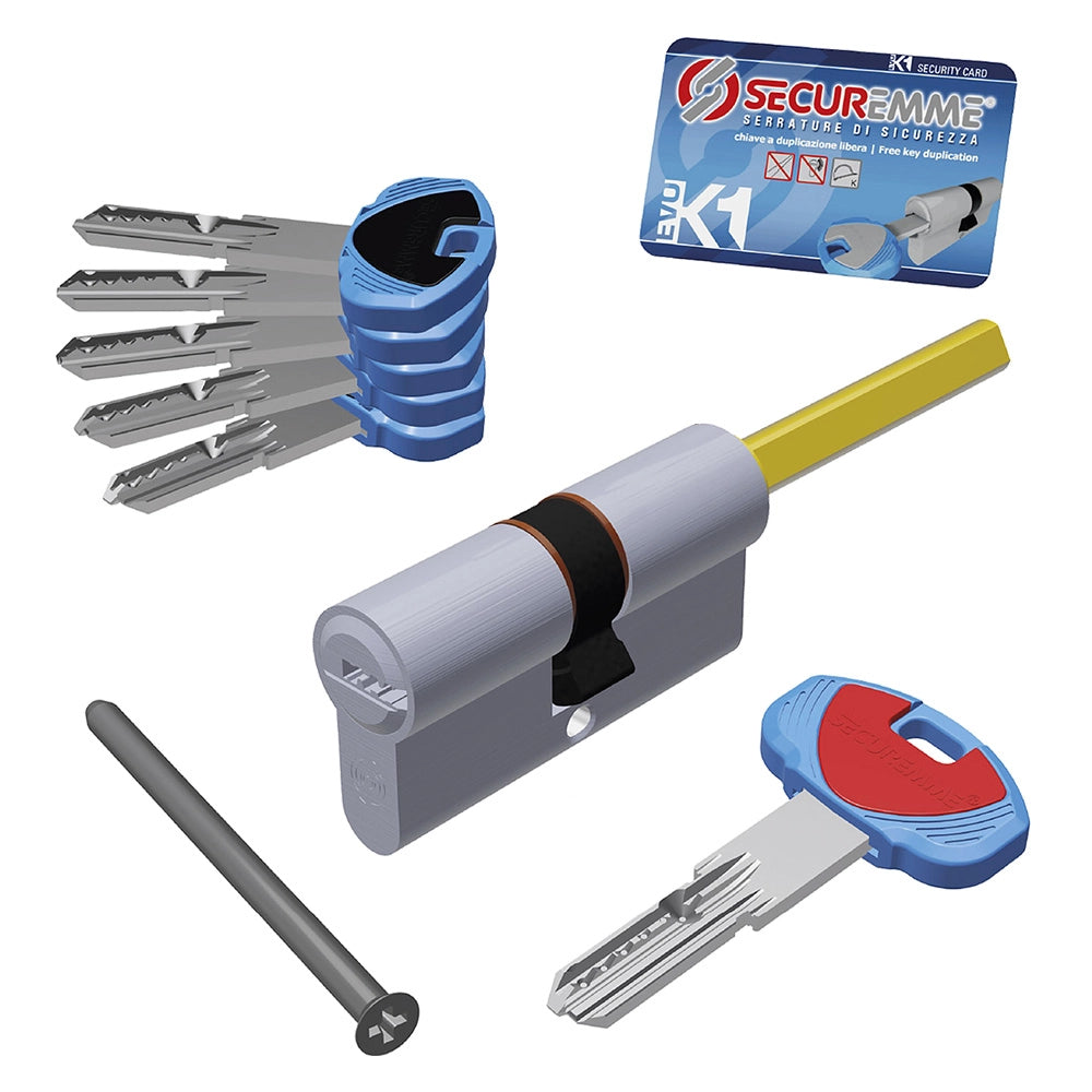 CILINDRO SAGOMATO CON CODOLO 'EVOK1' mm 30 + 40 = 70  - SECUREMME