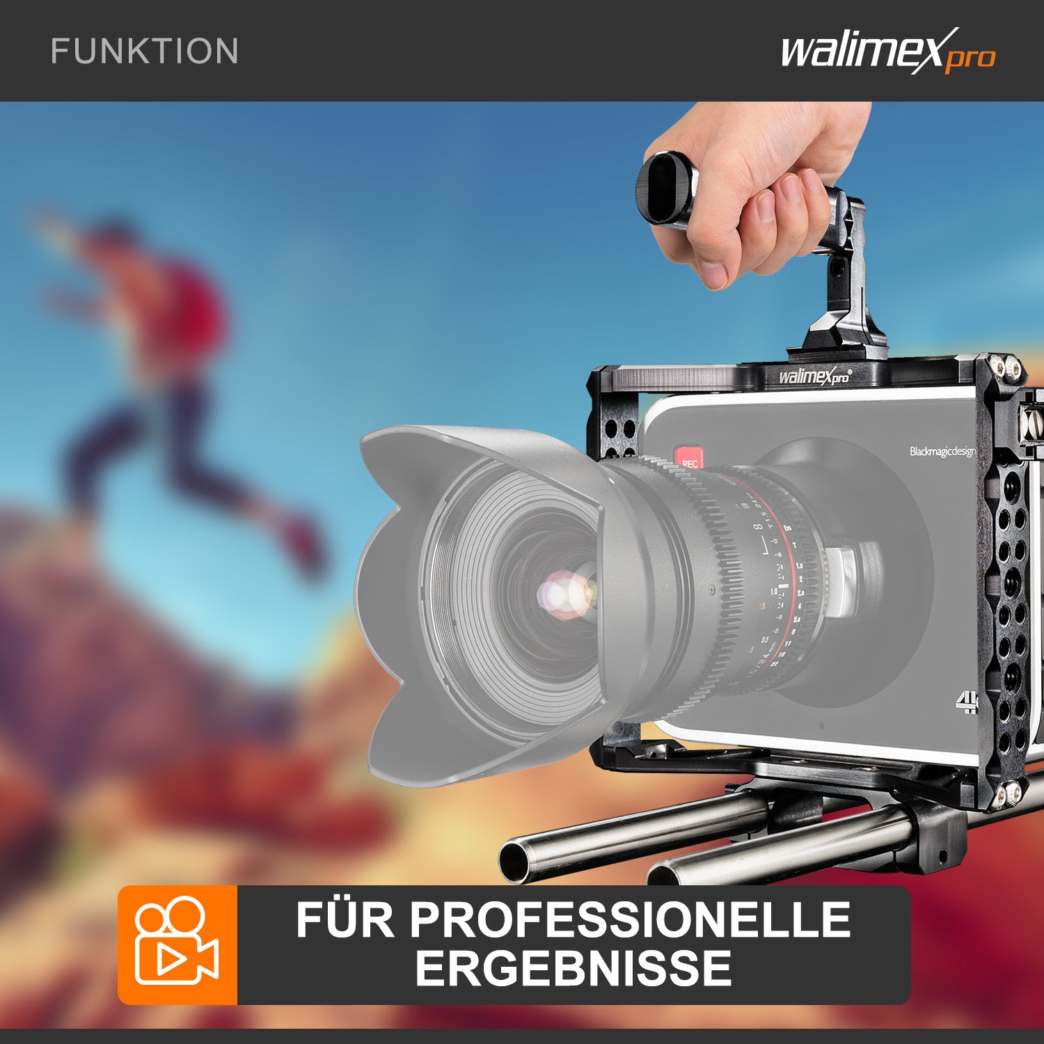 Aptaris Blackmagic Cinema Set Video Cage Rig System (incl. modulo asta 15mm) per BMC