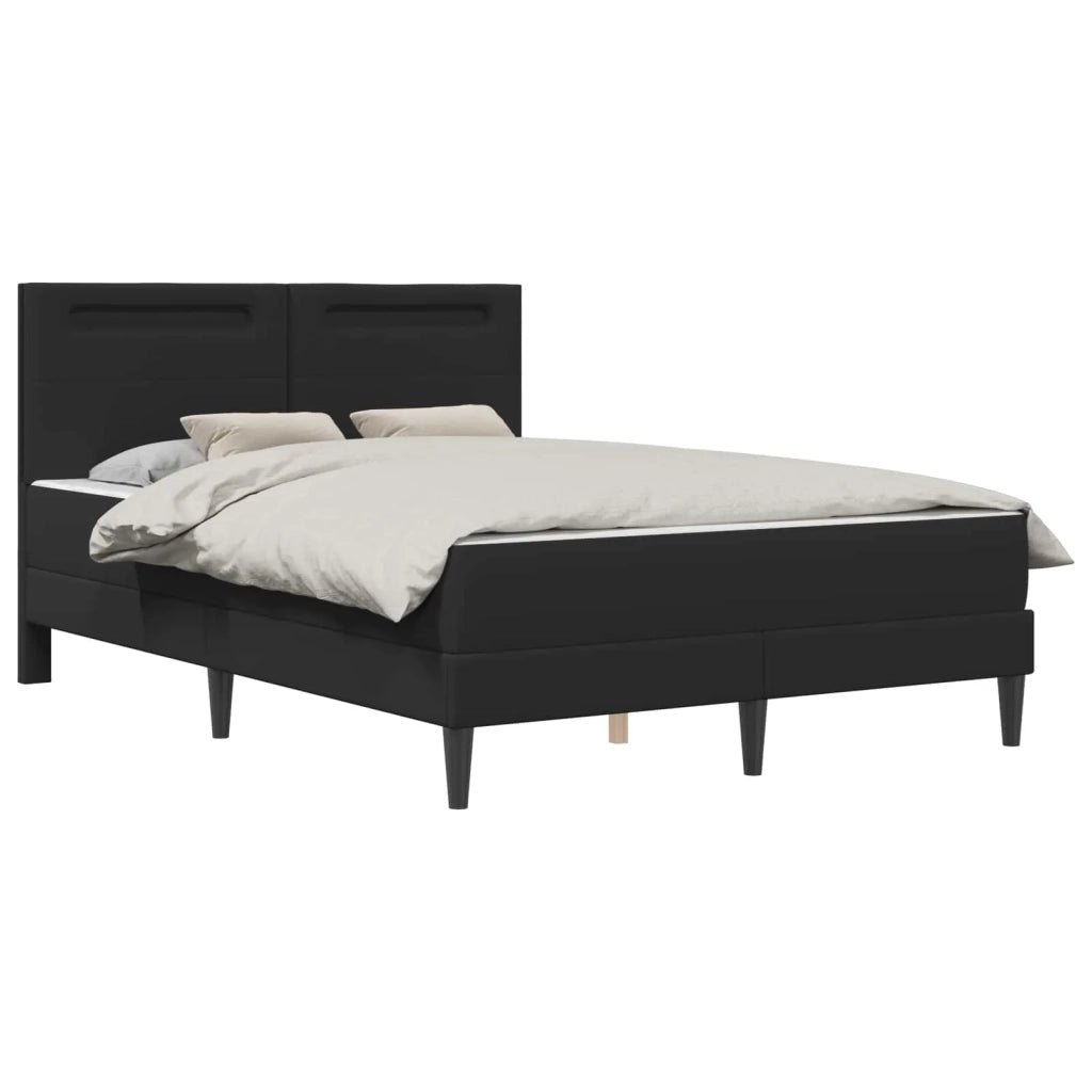 Struttura del letto con testiera Nero 120 x 200 cm Similpelle