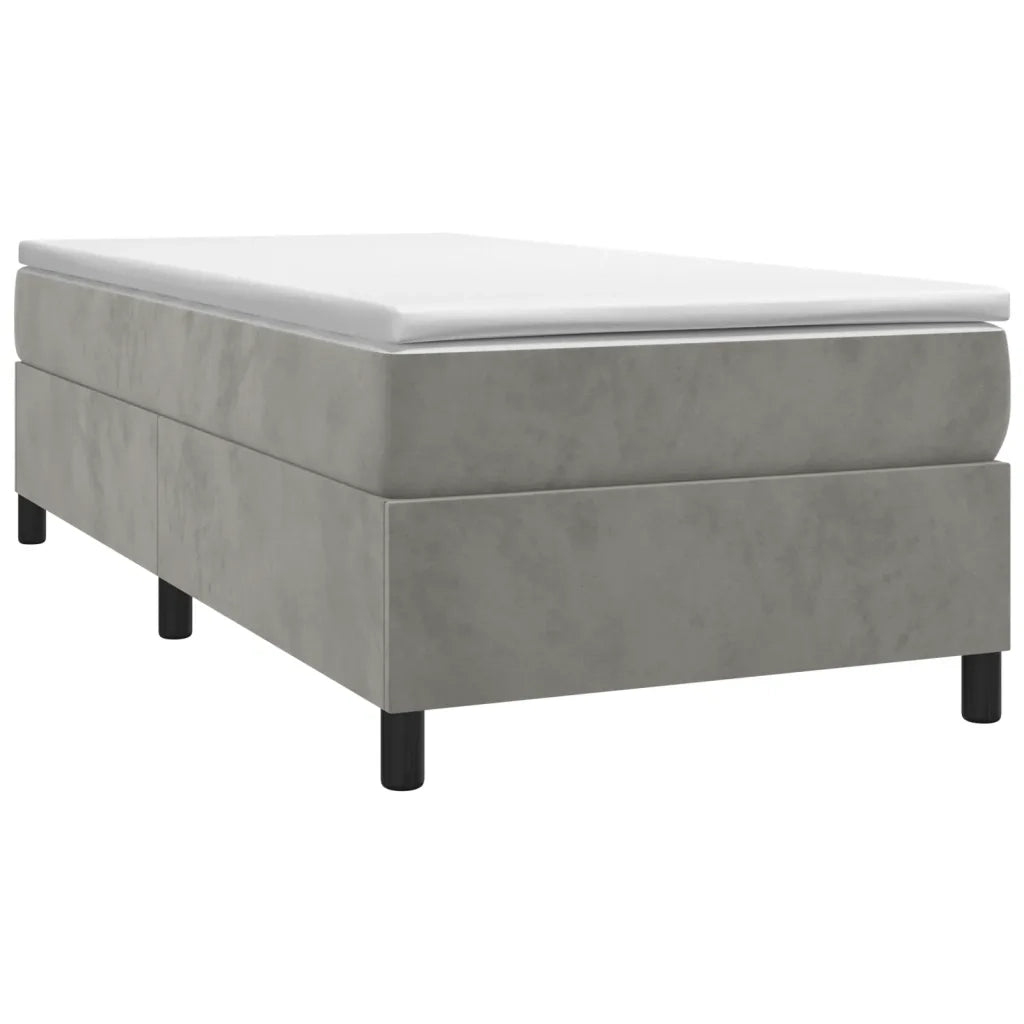 Giroletto a Molle Grigio Chiaro 90x190 cm in Vellutocod mxl 92867