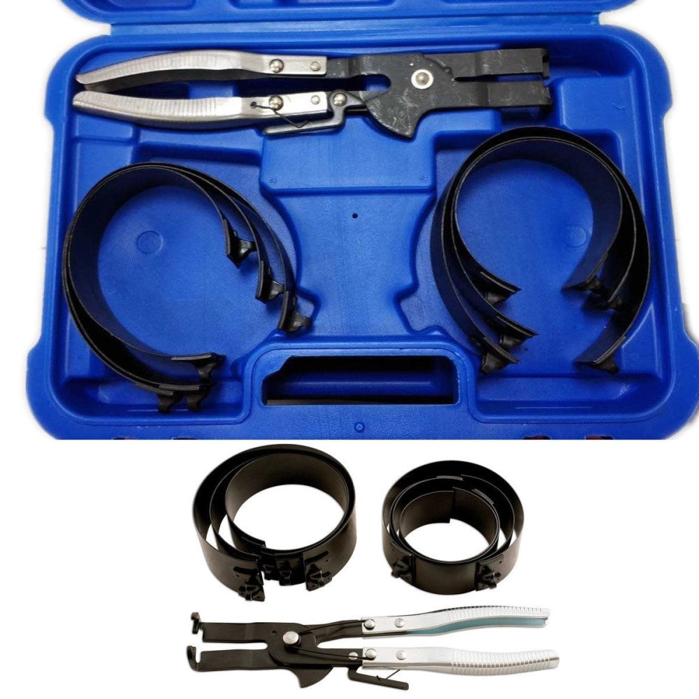 Trade Shop - Banda Di Serraggio Anello Pistone Pinza Anelli Raschia Olio Kit 7 Pz 73-111mm -