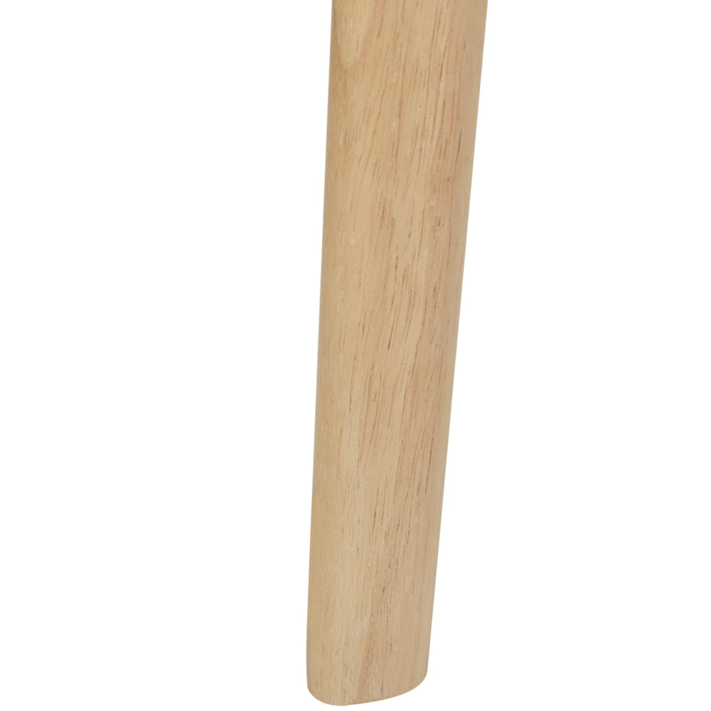 Set di 2 sedie da pranzo con struttura e gambe in legno di gomma chiaro stile minimalista