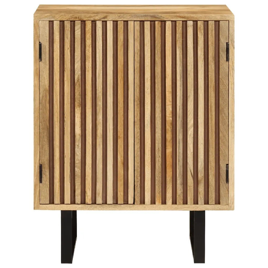 Credenza | Madia | Buffet da pranzo | Armadio da pranzo con 2 Ante 55x35x70 cm in Legno Massello di Mango