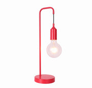 Lampada da tavolo Candellux LAREN rossa in metallo 1xE27