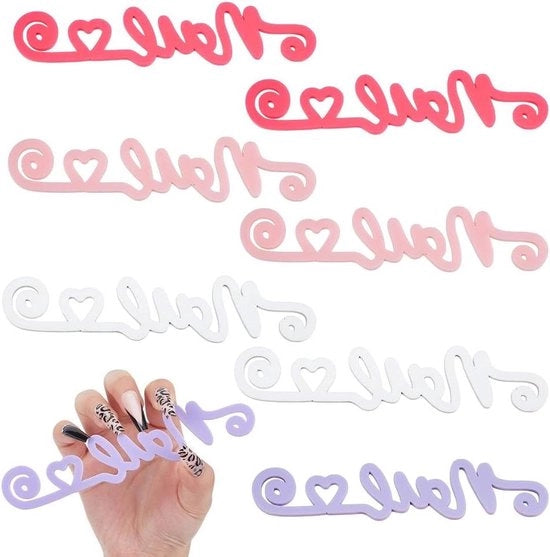 Set di accessori per foto di unghie Allecto plus con 8 pezzi in 4 colori - accessorio per salone di bellezza per tecnici di unghie - prop per unghie personalizzata in acrilico - accessorio per foto di social media - regalo per unghie.