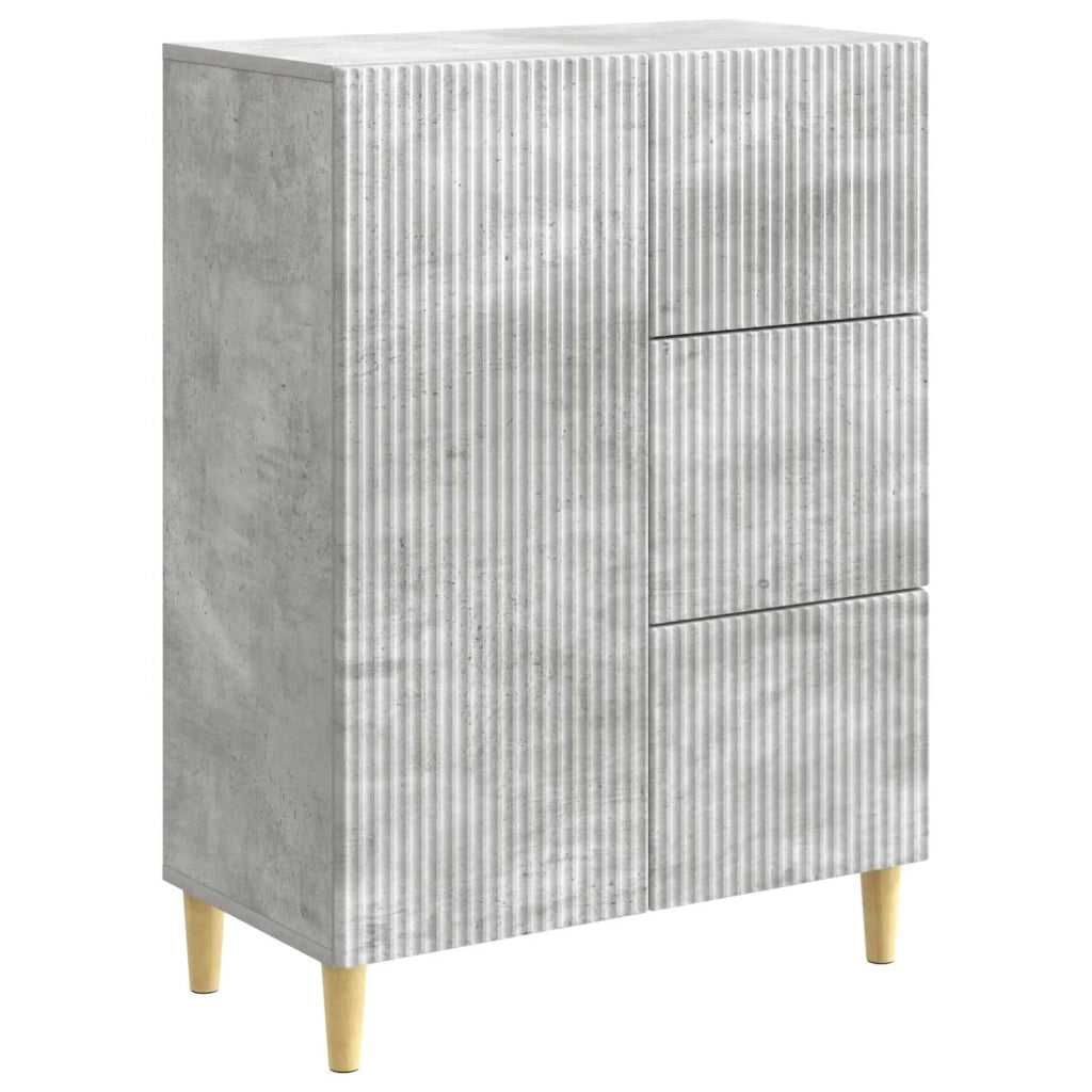 Credenza | Madia | Buffet da pranzo | Armadio da pranzo Grigio Cemento 66 x 34,5 x 90 cm Legno ingegnerizzato