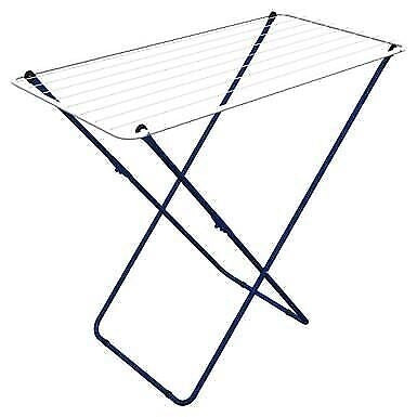 Gimi PLAST Stendibiancheria a Cavalletto da Pavimento Acciaio Plastificato 11 m Portata 10 Kg colore Blu Bianco