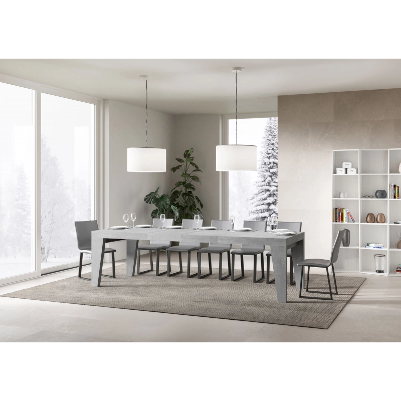 Tavolo allungabile 90x160/264 cm Naxy Premium - Cemento