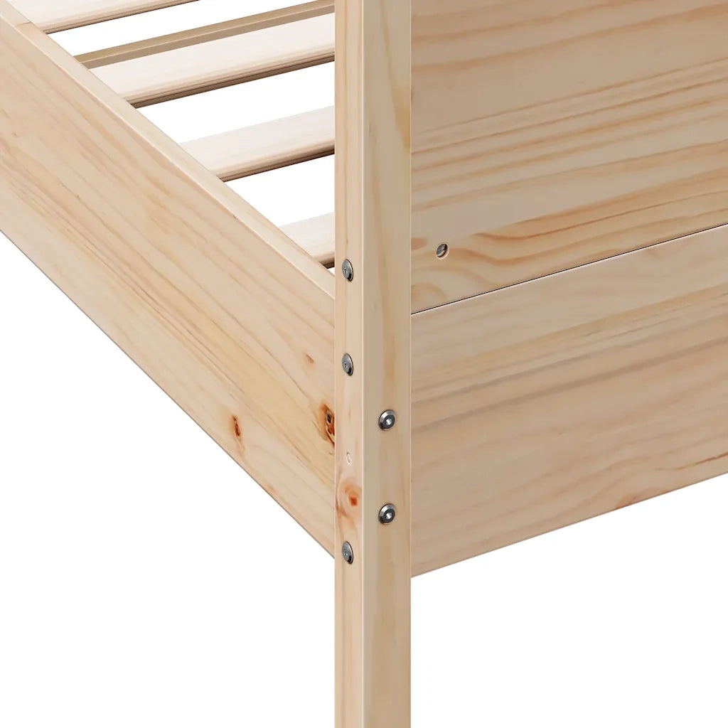 Letto senza Materasso 90x190 cm in Legno Massello di Pino 842570