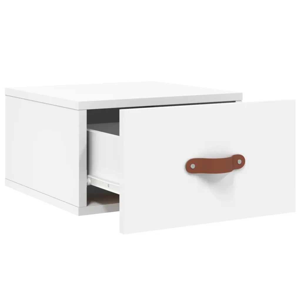 Comodini a Muro 2 pz Bianchi 35x35x20 cm 829773