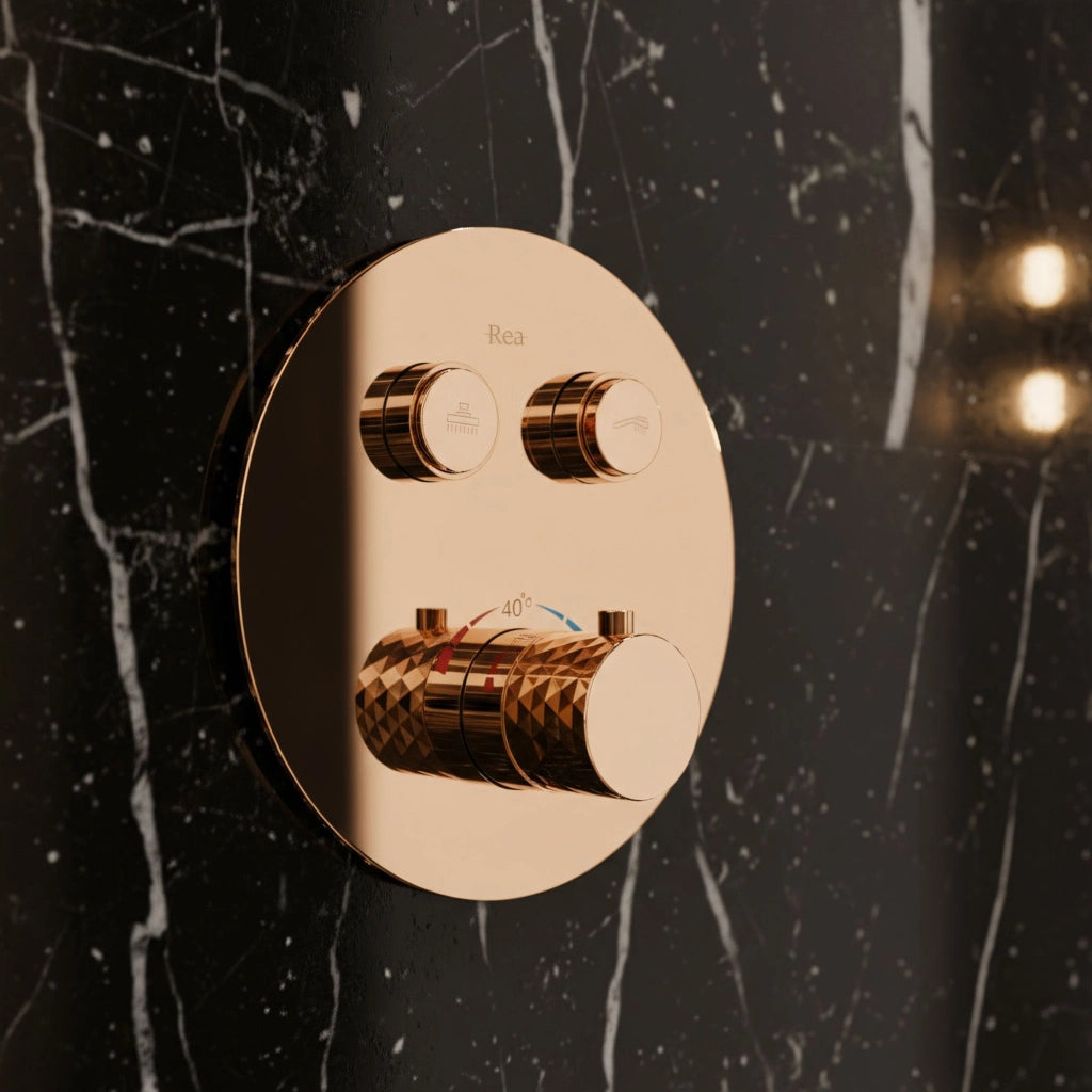 Set Doccia Da Incasso Rea Lungo Diamond Copper + Box