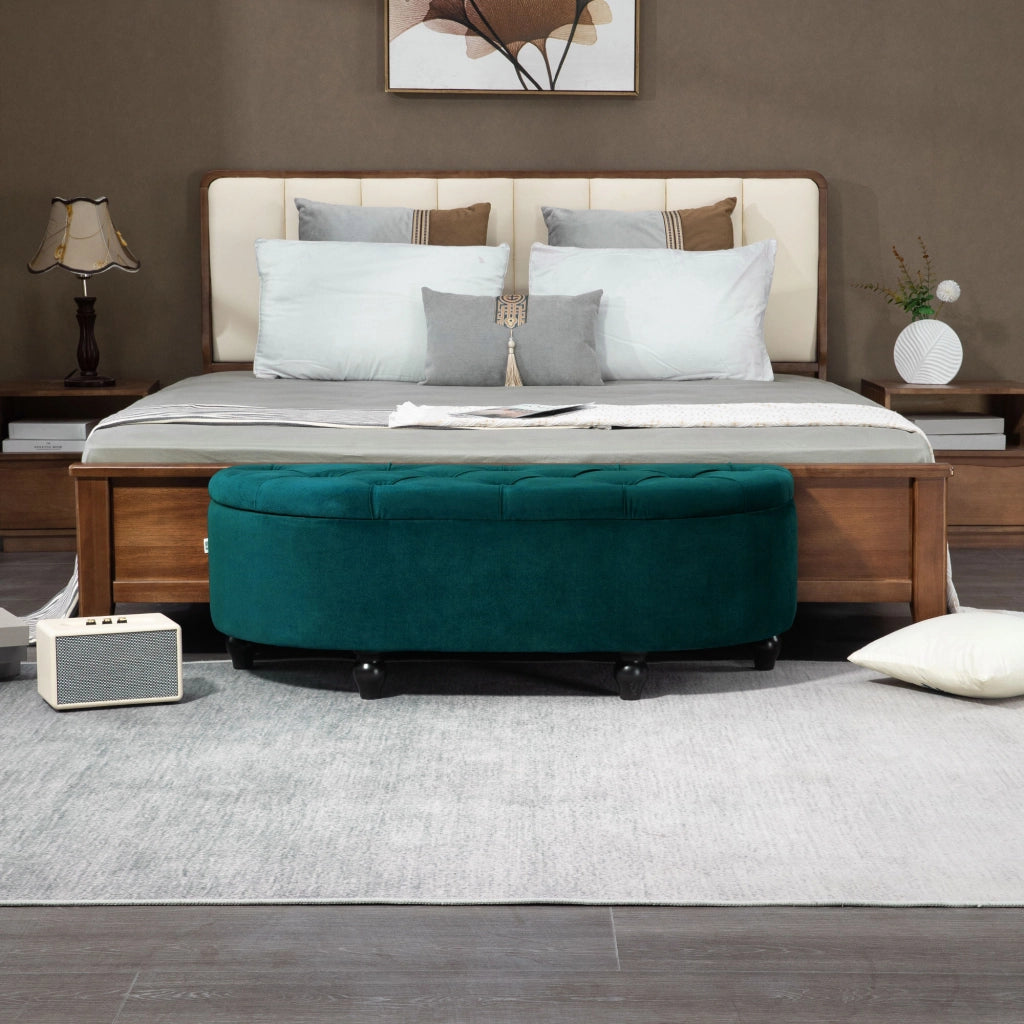PANCA Contenitore 120x46x42 cm Verde Scuro in poliestere