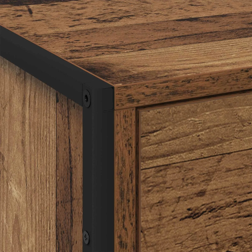 Comodino con cassetto 2 pz-Set di 2 Tavolino da notte Legno vecchio 50 x 39.5 x 50 cm