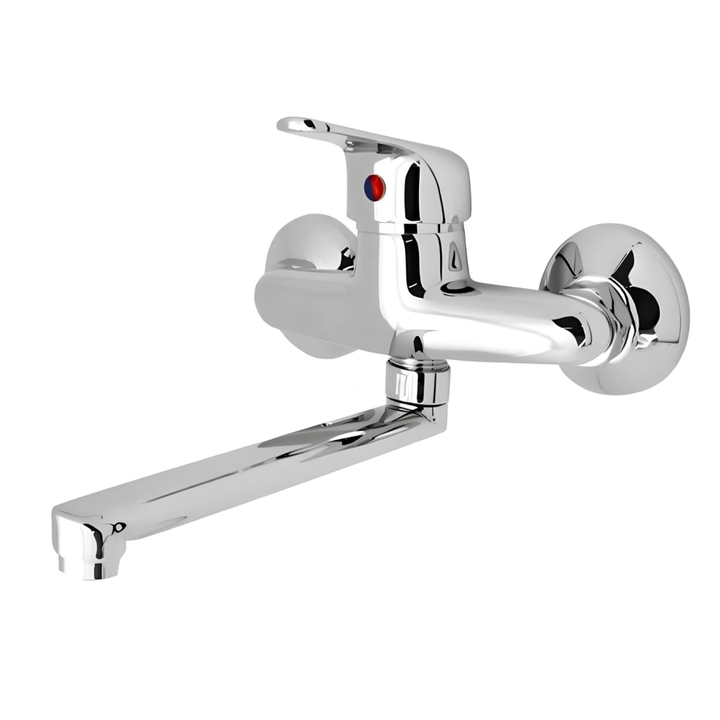 Em miscelatore rubinetto a muro monocomando acqua calda fredda cromo lucido cucina lavatoio serie tapy