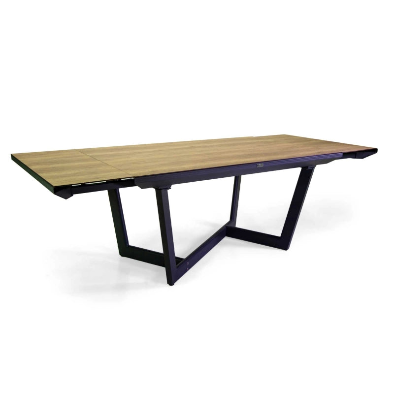 Tavolo alluminio Riverside Deluxe allungabile antracite top hpl cm 160/240x100h75