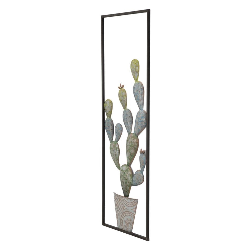Decorazione in Metallo 3D Cactus 3, Verde, Metallo, 31x2,5x90 cm