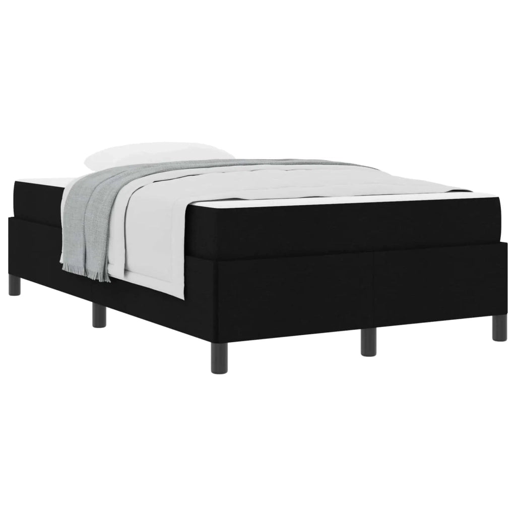 Letto a molle Nero 120 x 200 cm Tessuto