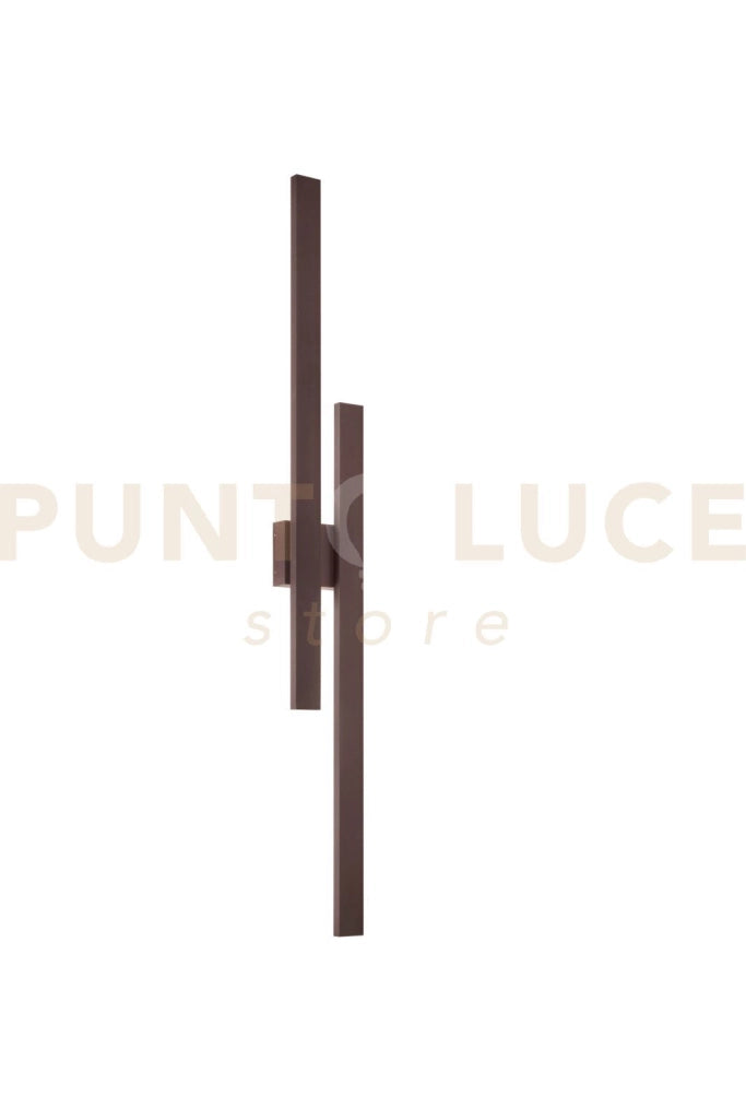 APPLIQUE LED HERCULES CORTEN IN ALLUMINIO E DIFFUSORE IN PC 47W 6800LM CCT 2700 E 3500 E 4000K IP65 60X170X1420MM