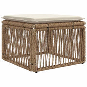 Poggiapiedi Beige polyrattan 42026724