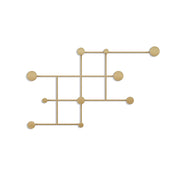 Gancio da parete in metallo "Fatara" - 112 x 10 x 64 cm - Oro