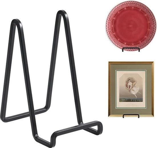 Supporto Metallico per Piatti Decorativi, Foto e Libri - Set da 2