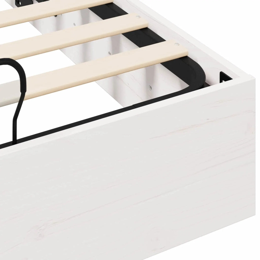 Telaio del Letto Ottomano con Ripostiglio Bianco 120 x 190 cm 3418775