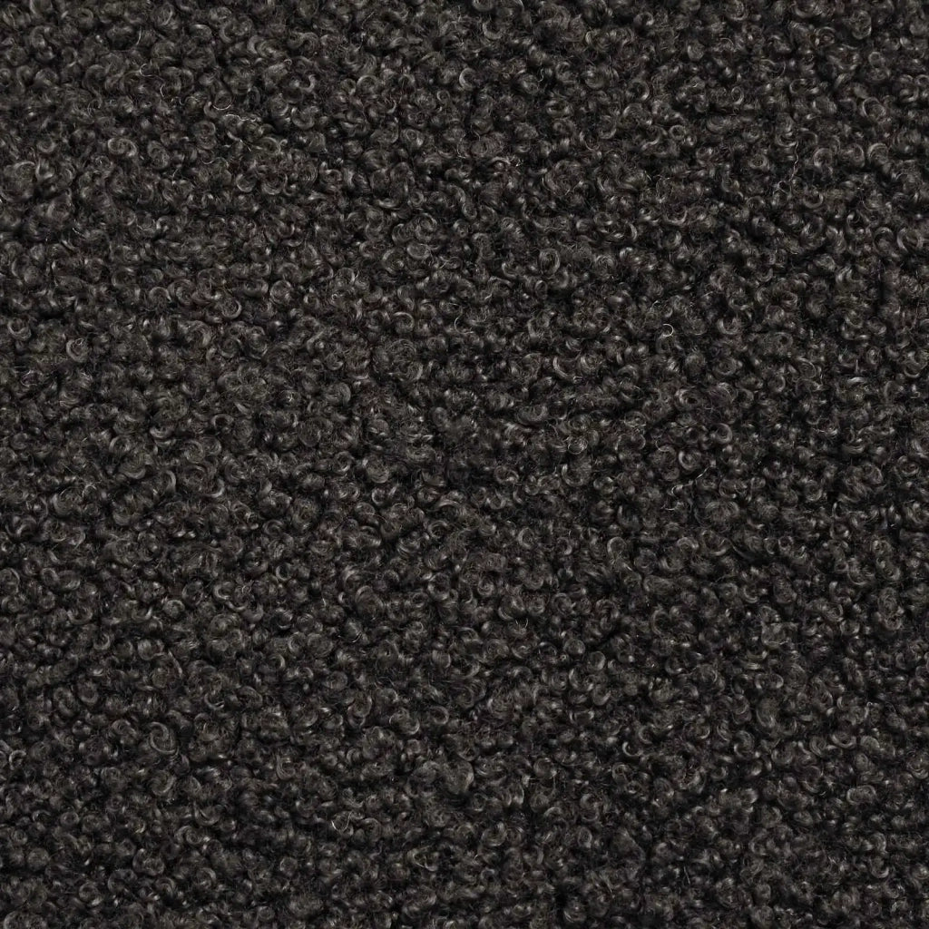 Poltrona con Ottomano 2 pz Nero Bouclé 3418837