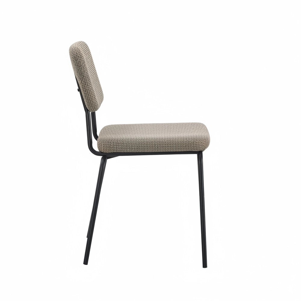 Set 4 Sedie imbottite Juno Aragon taupè 44x55x83H – Il comfort in stile industriale