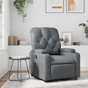 Divano Sedia-Poltrona Reclinabile Grigia in Similpelle 987447