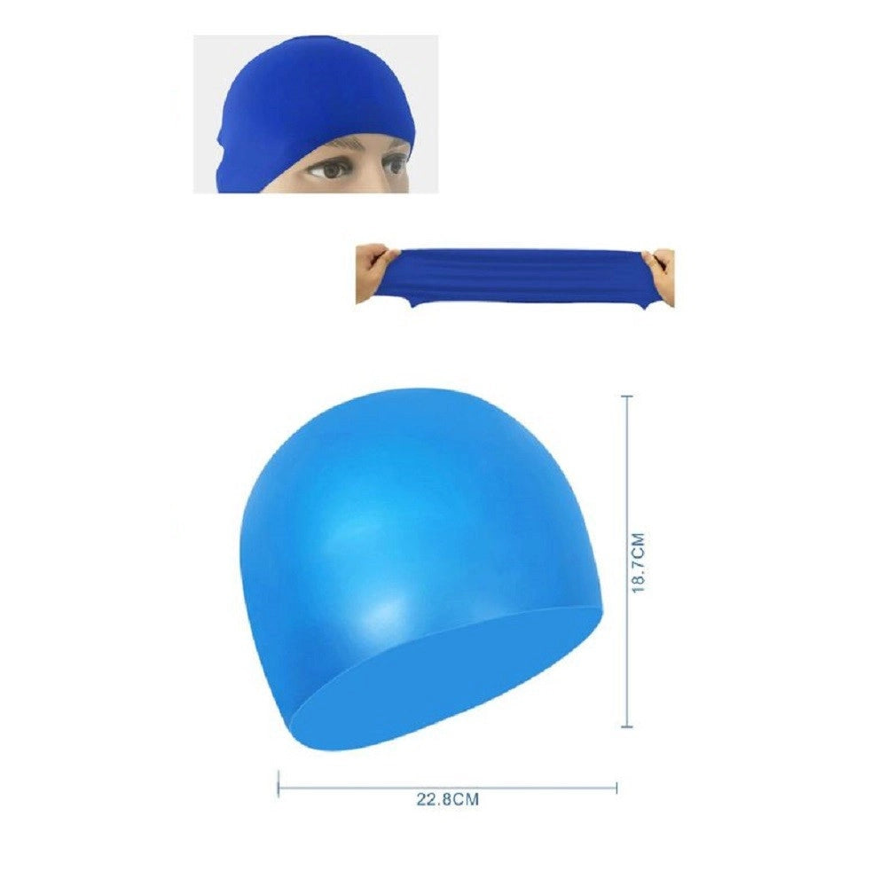 Trade Shop - Cuffia Da Nuoto Accessori Per Piscina Mare Unisex 22.8x18.7cm Vari Colori 605432 -