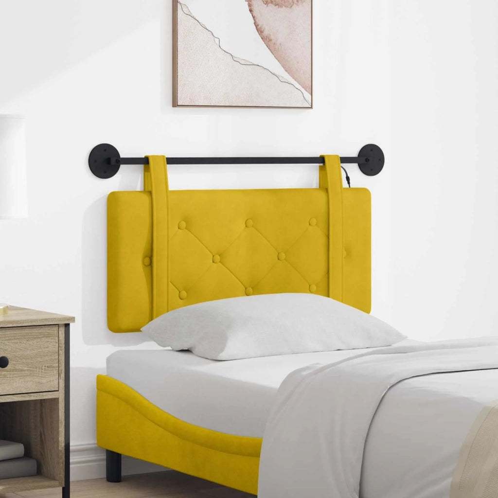 Testiera sospesa Con luce LED Giallo Velluto 3424090