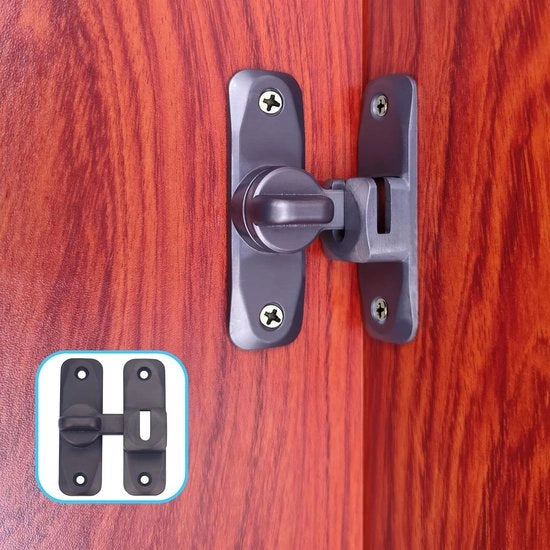Girante per Porte Scorrevoli, 90 Gradi, Girante per Interno, Blocco per Porte a Doppia Faccia, Chiave per Porte da Cucina, Camera da Letto, Bagno (Grigio)