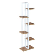 Portavasi a 5 ripiani 120 x 34 x 21 cm effetto noce/bianco 03_0007697