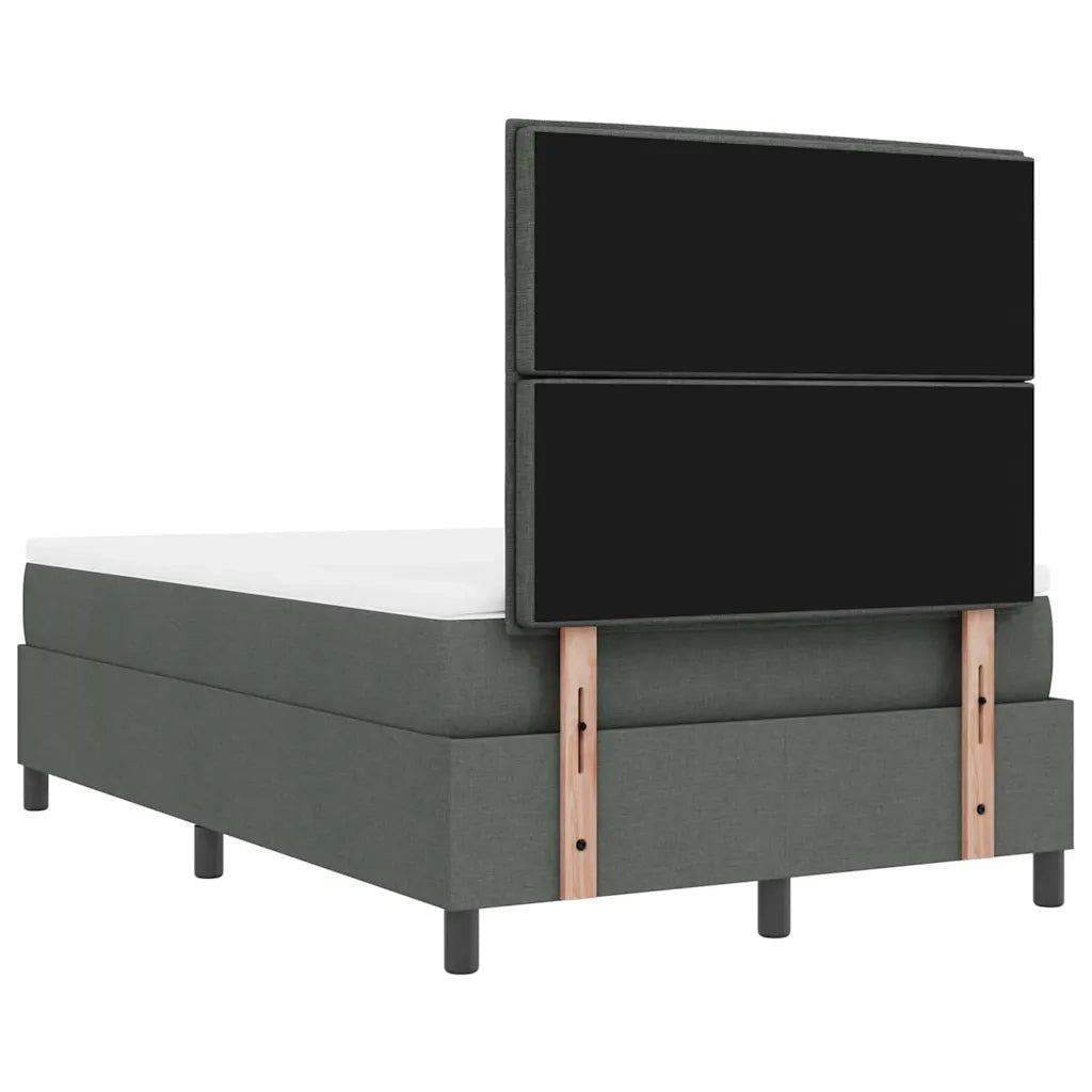 Letto a molle con testiera Grigio scuro 120 x 190 cm Tessuto 3343975