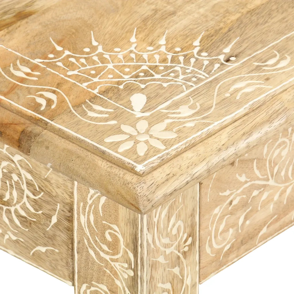 Tavolino da Salotto 110x50x45 cm Mango Massello Dipinto a Mano 286146
