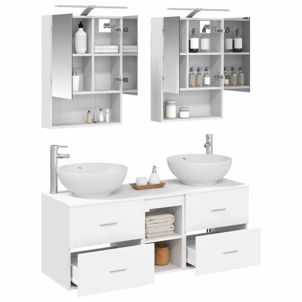 Set di mobili per il bagno 5 pcs Bianco 3406959