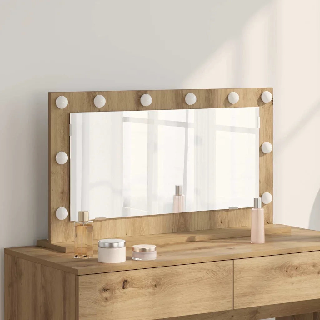 Specchio da Vanità Rovere artigianale 80 x 45 x 18 cm 868324