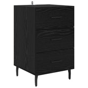 Comodino | Armadio da Notte | Mobiletto da notte Rovere Nero 40 x 40 x 66 cm Legno multistrato