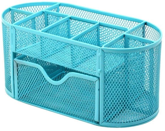 Organizzatore per ufficio - 8 cassettoni - Con slot per oggetti - Con spazio per attrezzature ufficio - Costruzione in metallo robusto - Progettazione spazievoluta - Accessori per ufficio