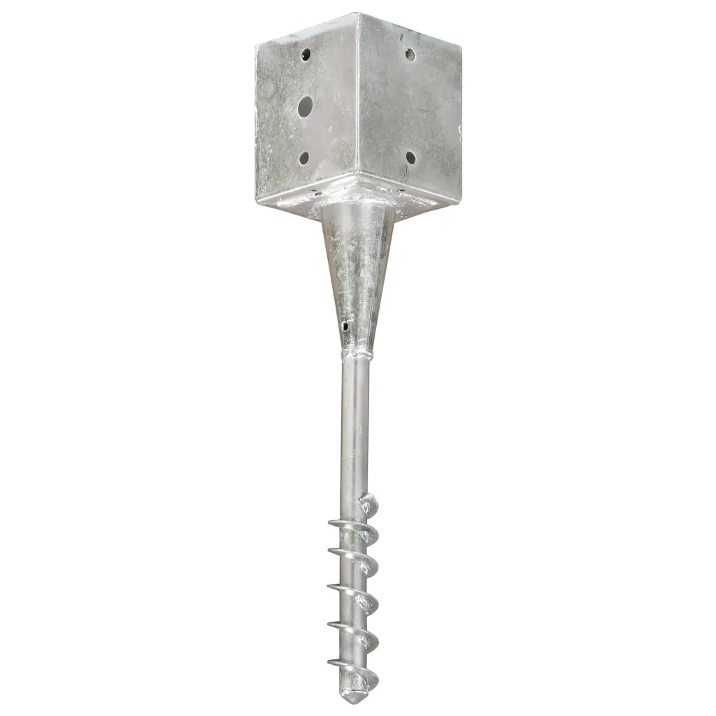 Picchetti di Terra 6 pz Argento 12x12x56 cm in Acciaio Zincato 145444
