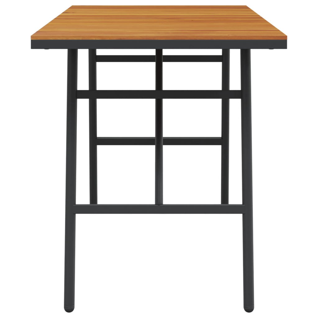Tavolo da pranzo - Nero, 110x55x62 cm, in legno massello di acacia