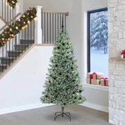 Albero di Natale Artificiale Imbiancato con Luci LED 240 cm