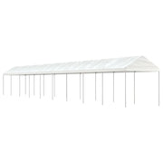 Gazebo con Tetto Bianco 20,07x2,28x2,69 m in Polietilenecod mxl 76356