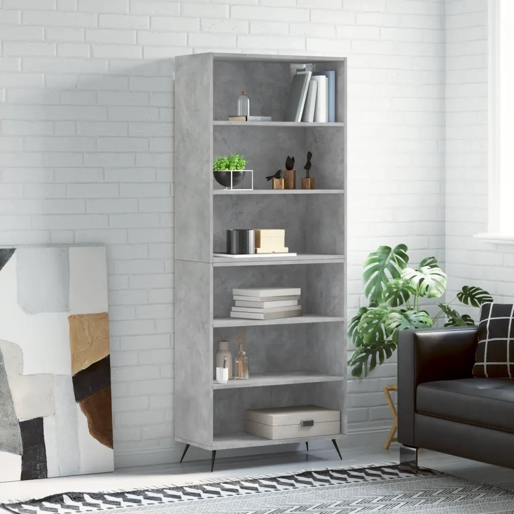 Credenza-Buffet-Armadio da cucina Grigio Sonoma 69,5x32,5x180 cm Legno Multistrato 702812