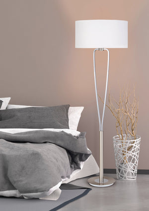 Piantana da Interno  E27 in Metallo Nickel Opaco